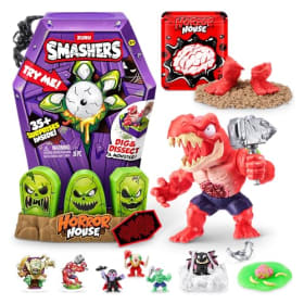 Smashers Mega Horror House de ZURU, Juguete Interactivo, Juguete Coleccionable para niños y Adolescentes (30 cm), (Dinosaur)