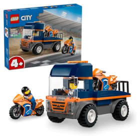 LEGO City Camión de Transporte de Motos - 60491 | Juguete para Niños de 4+ Años con 2 Motos, Minifiguras y Rampa | Regalo de Cumpleaños