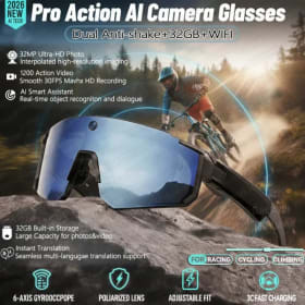 Nuevas gafas inteligentes con IA para grabación y disparo, cámara de 800W, artefacto HD antivibración para ciclismo, gafas cortavientos 2026