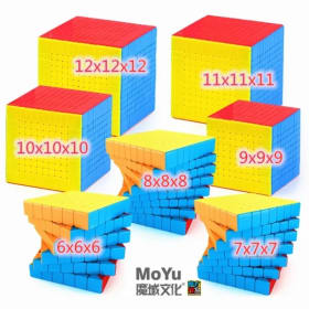 MoYu Magic cube puzzle toys Cubo mágico MoYu, 6x6, 7x7, 8x8, 9x9, 10x10, 11x11, 12x12x12, juguetes rompecabezas, Cubo mágico profesional, juguetes rompecabezas, Cubo de velocidad, Cubo de juego divertido