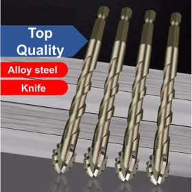 Juego de Brocas Excéntricas de Cuatro Filos, 7/6/5/4/3/2 Piezas, Nuevas, Multifuncionales, para Azulejos de 3-12 mm, Herramientas de Perforación de Concreto