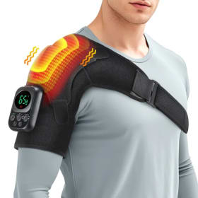 Hombrera eléctrica para hombres y mujeres, almohadilla calefactora para el hombro, soporte para control móvil, tendinitis articular que promueve la circulación sanguínea