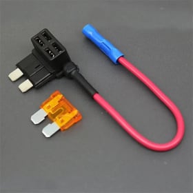 Portafusibles de 12V, Adaptador de Circuito Adicional, Micro2 Mini, Estándar, ATM, APM, Fusible de Cuchilla para Auto con Portafusibles y Fusible de Cuchilla de 10A para Auto