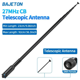 BAJETON CB antena de Radio 27MHz SMA-hembra Walkie Talkie telescópico para BAJETON BJ-9000 BJ-7800 BJ-8300 Radtel RT-950PRO Radio