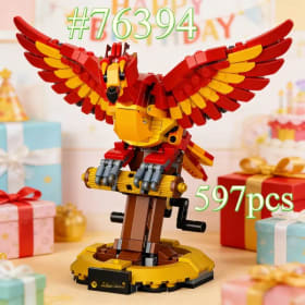 Elegante Red Phoenix Modelo 76394 Conjuntos de bloques de construcción Adecuado para regalos de Navidad Compatible con partículas Legoed, 5997 piezas.