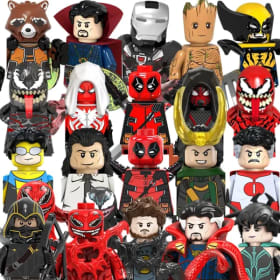 Bloques de Construcción de Marvel, Juguetes de Ladrillos MINI, Venom, Loki, Invincible, Omni Man, Hela, Muñecos para Armar, Juguetes, Regalos para Fiestas