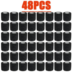 Vendaje elástico autoadhesivo deportivo negro, cinta elástica Elastoplast para rodilleras, almohadillas de soporte para dedo, tobillo y palma, 3/15/30/48 Uds.