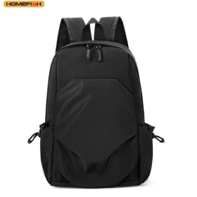 Mochila Negra Mini de Moda para Hombre HOMEFISH 2026, Mochila de Lona Impermeable para Viaje, Bolso de Hombro Pequeño de Diseño, Mochilas Escolares Masculinas