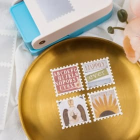 Perforadora de sellos postales rectangular, punzón artesanal de acción de palanca para manualidades de papel, álbumes de recortes, pestañas de libros, fabricante de pestañas DIY para diarios