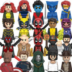 Bloques de Construcción de Marvel, Juguetes de Ladrillos MINI, Gambit, Beast, Storm, Sabretooth, Jubilee, Muñecos para Armar, Juguetes, Regalos para Fiestas