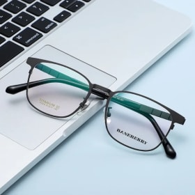 Reven Jate 71079 gafas ópticas montura de titanio puro gafas graduadas Rx hombres o mujeres gafas para hombre gafas femeninas