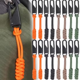 Extractor de cremallera portátil para bolsa al aire libre, deslizador de cabeza de cremallera de Metal, cremalleras tejidas desmontables y resistentes al desgaste, accesorios de costura DIY