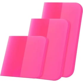 3 raspadores de goma de TPU rosa para coche, resistentes a los arañazos PPF, herramientas para envolver vinilo y teñir ventanas, diferentes tamaños adecuados para automóviles