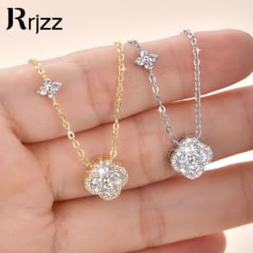 Rrjzz GRA certificado D-Color VVS1 Moissanite colgante collar laboratorio creado imitación diamante para mujeres encanto collar joyería regalo