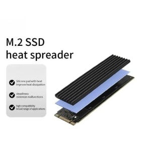 Disipador térmico de aluminio M.2 SSD para 2280 NVMe, con almohadilla térmica, compatible con PS5 y PC
