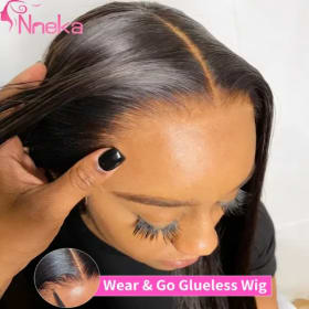 Pelucas sin pegamento de 30 y 40 pulgadas, cabello humano 5X5 listo para usar, pelucas de cabello humano liso precortado 4X4 Hd, peluca con cierre de encaje 100% cabello humano