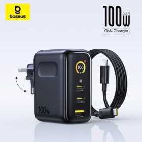 【Nueva venta】Baseus 100W cargador rápido para iPhone 17 16 Xiaomi Samsung portátil tableta cargador PD cargador de teléfono USB