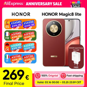 HONOR Magic8 lite, NUEVO Teléfono Inteligente 5G 2026, Versión EU, Triple Resistencia, Batería de 7500 mAh, Cámara Principal de 108MP, Pantalla AMOLED de 6.79 Pulgadas