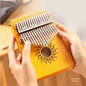 Hluru Kalimba Finger Piano 17 21 teclas Kalimba Thumb Piano teclado instrumento Musical Mbira para principiantes amantes de la música regalos