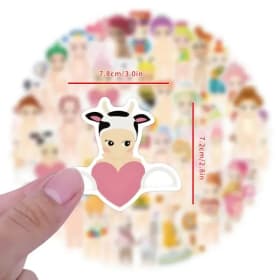 50 Uds. De pegatinas Kawaii de Sonny Angle, pegatinas de grafiti con personalidad bonita de dibujos animados, pegatinas para monopatín y equipaje DIY, juguetes para niños, regalos