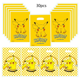 30 Uds. Bolsas de regalo para fiesta de cumpleaños de Pokemon, suministros para fiesta de cumpleaños de Pokemon, decoraciones para fiesta de cumpleaños de Pokemon