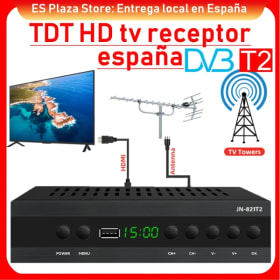 Receptor de TV TDT HD España, H.disparados, décodificador TDT HD de nuevo, DVB-T2, sintonizador TDT HD, receptor TDT HD, H.264, H.265
