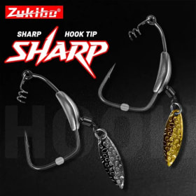 ZUKIBO-anzuelo de lentejuelas Silv, anzuelo de pesca con resorte en espiral, manivela de acero rico en carbono, gusano de acero inoxidable, cebo suave, herramienta de pesca