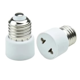 Adaptador de Portalámparas E27, Convertidor de Enchufe, Base de Lámpara con Enchufe Estadounidense y Europeo para Iluminación del Hogar, Práctico y Duradero