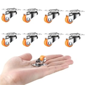 Ruedas universales para muebles con goma suave 360 °   Ruedas giratorias resistentes de las cajas de almacenamiento de basura de los muebles de la polea de la rotación