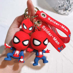 Llavero Marvel Spider-Man: colgante oficial de héroe de Los Vengadores, regalo de joyería de cómic para fanáticos, niños y amigos (estilo de dibujos animados)
