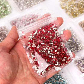 Taladro de uñas de fondo plano de vidrio de 3x3mm, diamantes de imitación, serie en forma de corazón, cristal plano con purpurina para decoración de uñas DIY