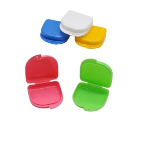 1x bandeja para dentadura postiza, caja de retenedor de ortodoncia Dental, contenedor de plástico para dientes, funda protectora para limpieza de almacenamiento