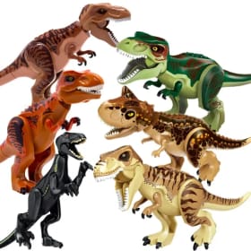 DIY Jurassic World Brutal Raptor bloques de construcción dinosaurio ladrillos tiranosaurio Indominus i-rex montar juguete para niños regalos