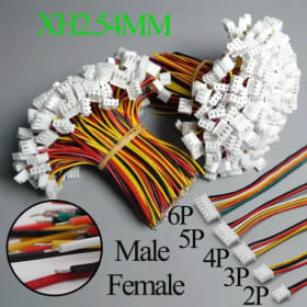 10 Uds Micro JST XH 2,54 2P 3P 4P 5P 6PIN conector macho hembra paso de 2,54mm con Cable Cable de carga de batería