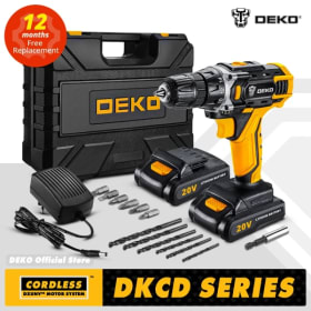 DEKO-Taladro Inalámbrico de 20V, destornillador eléctrico con batería de iones de litio CC, de potencia minicontrolador inalámbrico para el hogar, bricolaje