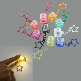 Llavero Portátil con Colgante de Pentagrama y Teclado Mecánico, Juguete Antiestrés para Aliviar la Ansiedad, Herramienta para el Hogar y la Oficina