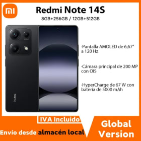 Versión Global Xiaomi Redmi Note 14S MediaTek Helio G99 Ultra 200MP Al Sistema de Cámara 6.67» AMOLED 120Hz Pantalla 5000mAh