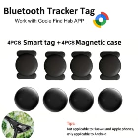 Air Tags-Android Smart Tag, rastreador Bluetooth con funda protectora magnética, funciona con la aplicación Google's Find My Device para bicicleta
