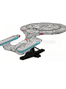 Arma de guerra espacial de 3600 partículas, Federación MOC, nave espacial empresarial, modelo de combate, bloques de construcción, juguete para regalo educativo