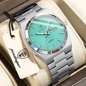 Reloj POEDAGAR de lujo a la moda para hombre, reloj de pulsera de cuarzo de acero inoxidable resistente al agua para hombre, relojes de negocios luminosos con fecha y semana para hombre