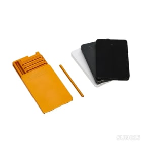 Kit portátil de contenedor de rapé de Metal de 8 compartimentos con diseño de tapa deslizante, caja de almacenamiento de rapé a prueba de fugas de paja de aluminio incorporada