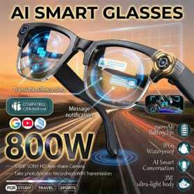 Gafas Inteligentes 2026 con Cámara, Grabación de Video, Reconocimiento de Fotos por IA, Llamadas Bluetooth, Traducción de Voz, Gafas de Sol para Hombre