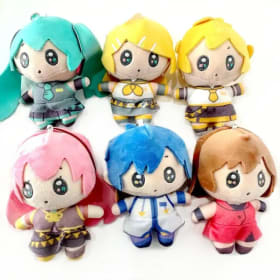 1 Pieza de Peluche de Anime Hatsune Miku, Muñeca de Peluche de Kagamine Rin Len Megurine Luka MEIKO KAITO, Figuras de Acción de Colección, Juguete para Niños