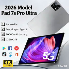 2026 Nueva tableta PC Original Global Edition Pad 7 Pro, con Snapdragon 8gen3, Android 14 HD 4K, 22GB + 2TB, Dual SIM 5G y WIFI