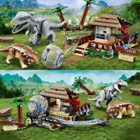 Serie de dinosaurios del Parque Mundial, bloques de construcción de dinosaurios 75941, Indominus Rex Attack Ankylosaurus, juguetes MOC, regalo para niños