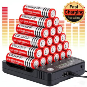 Batería de litio 18650, batería recargable de 6800mAh y 3,7 V para linterna, juguete, Control remoto