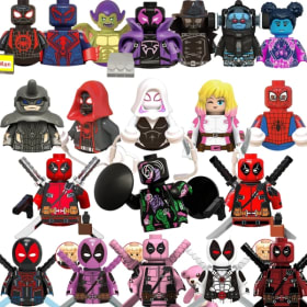 Bloques de Construcción de Personajes Clásicos de Marvel, Deadpool, Spider-Man, Mini Modelo de Juguete, Muñeco, Regalo de Cumpleaños o Festividades para Niños