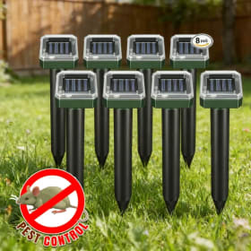 Ahuyentador ultrasónico de plagas con energía solar para jardín, césped y patio, dispositivo de protección para exteriores.