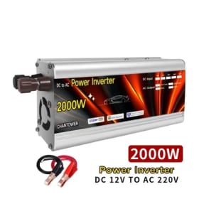 Inversor Solar de 12v, 220v, 500W, 1000W, 1500W, 2000W, transformador de voltaje portátil, convertidor de cargador automático, inversor de corriente para coche