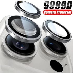 3 uds Protector de lente de Metal para iPhone 16 15 14 Plus 13 Pro Max Protector de anillo de lente de vidrio para iPhone 15 14 PM 13 Mini lente de cámara